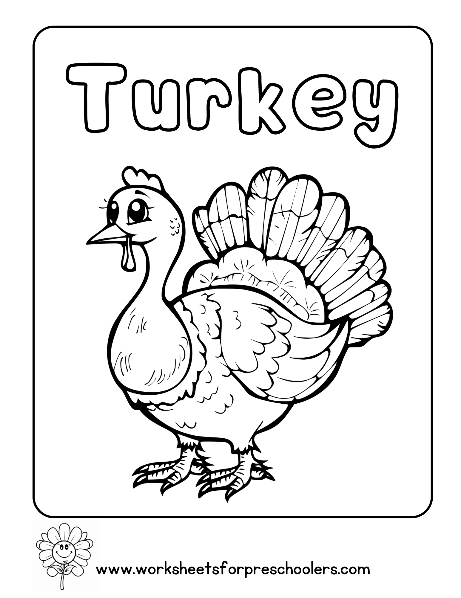Turkey Coloring Page 