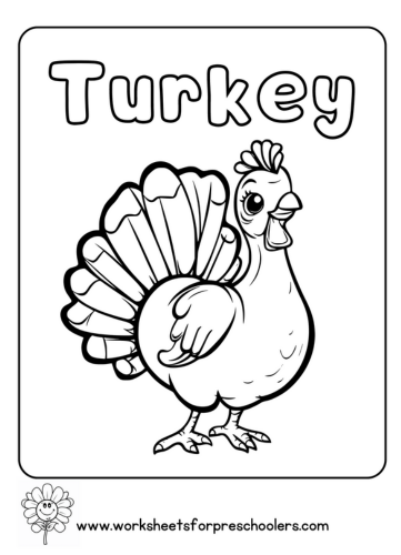 Thanksgiving Turkey Coloring Page