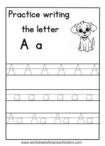 Uppercase and Lowercase Letter Tracing Worksheet