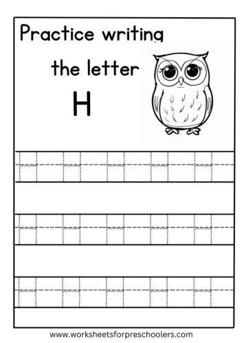 Letter H Tracing Worksheets for Preschool Letter H Tracing Worksheets for Preschool