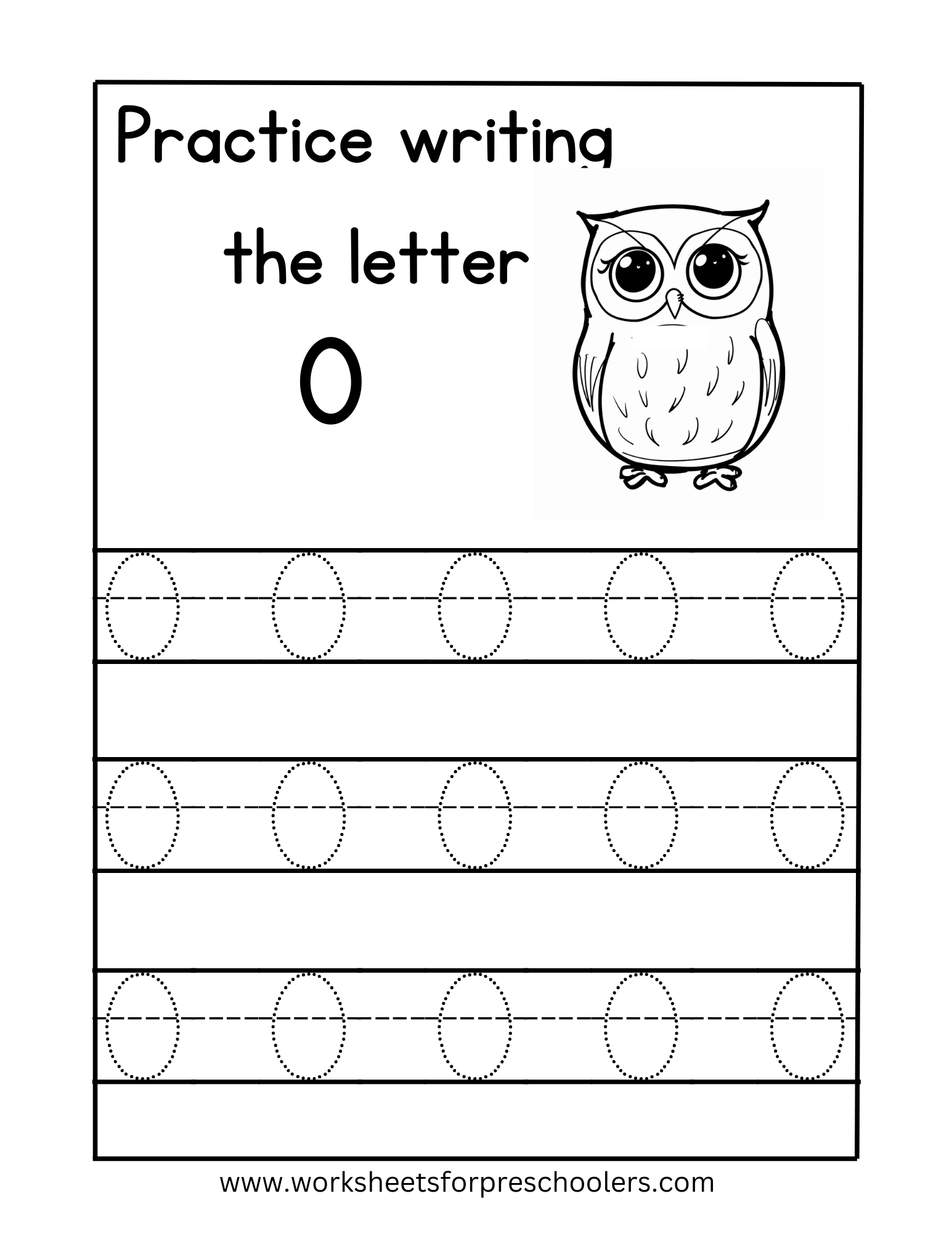 Letter O Tracing Worksheets for Preschool Letter O Tracing Worksheets for Preschool