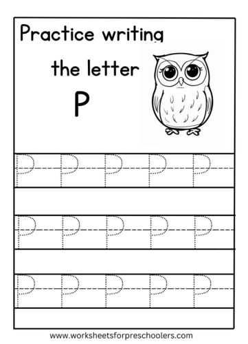 Letter P Tracing Worksheets for Preschool Letter P Tracing Worksheets for Preschool