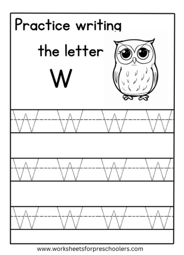 Letter W Tracing Worksheets for Preschool Letter W Tracing Worksheets for Preschool