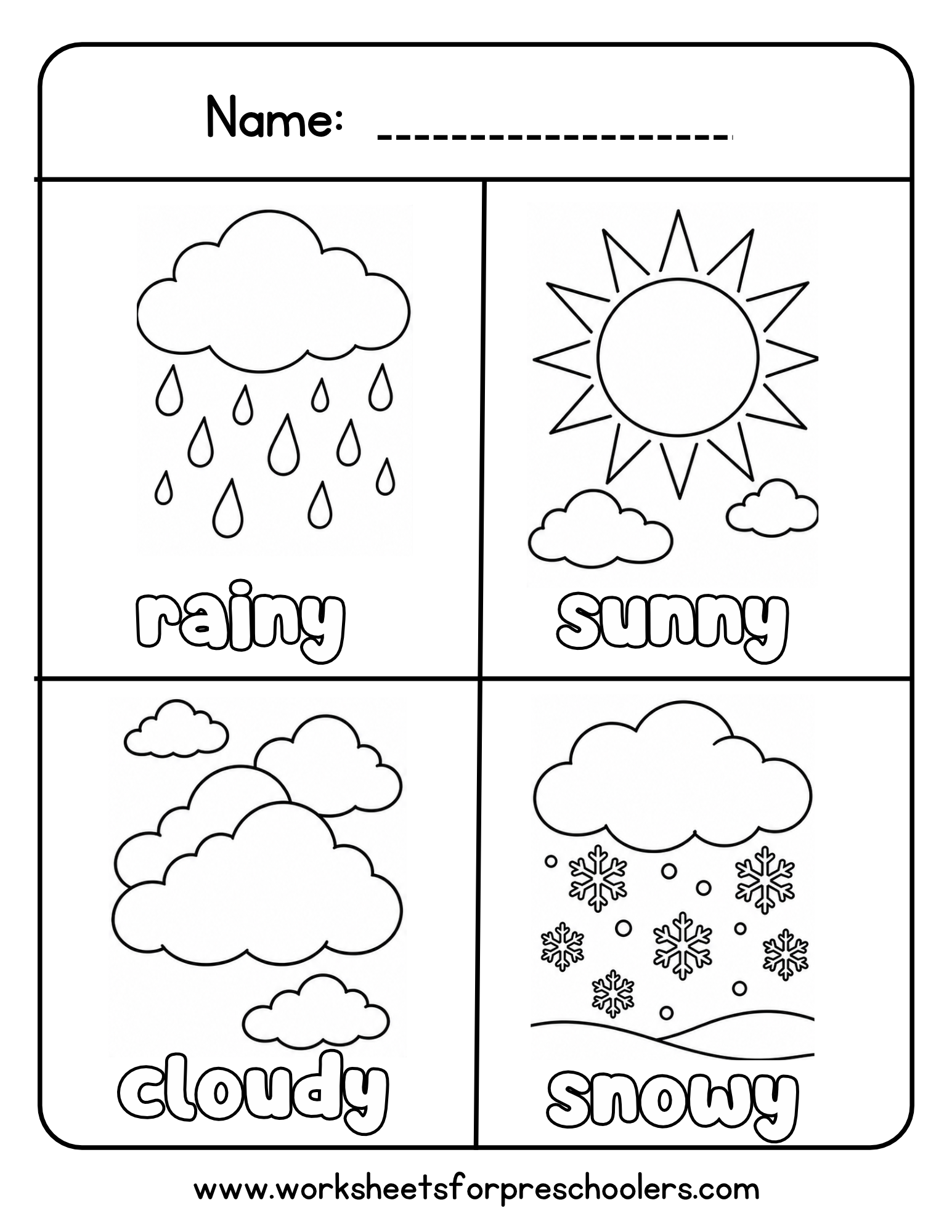 Weather Vocabulary Weather Vocabulary