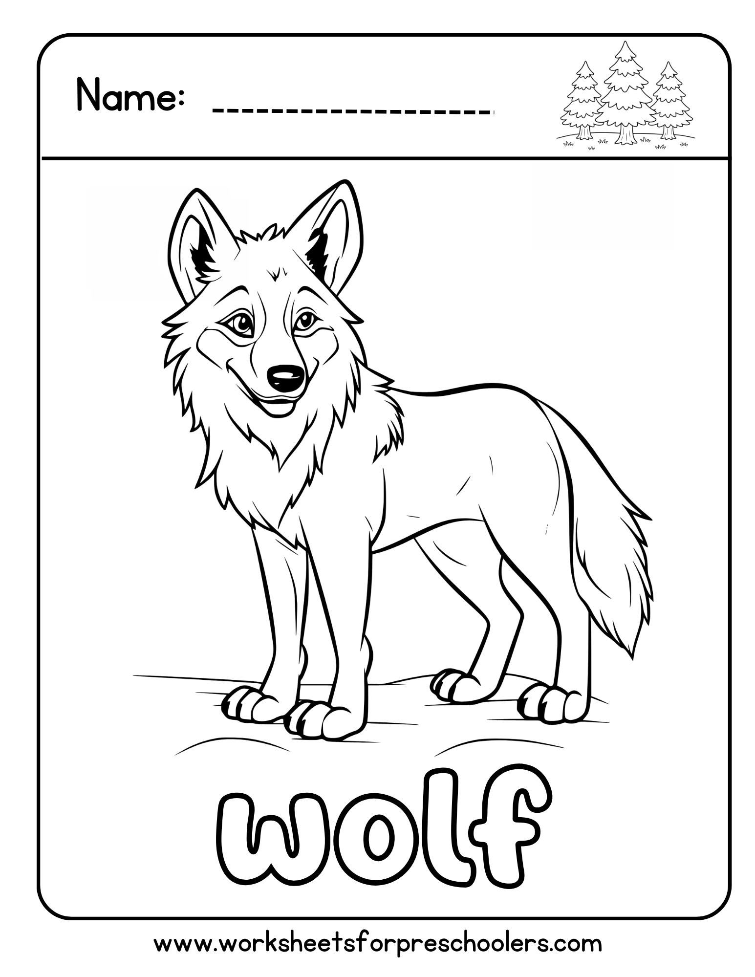 Wolf Coloring Page Wolf Coloring Page