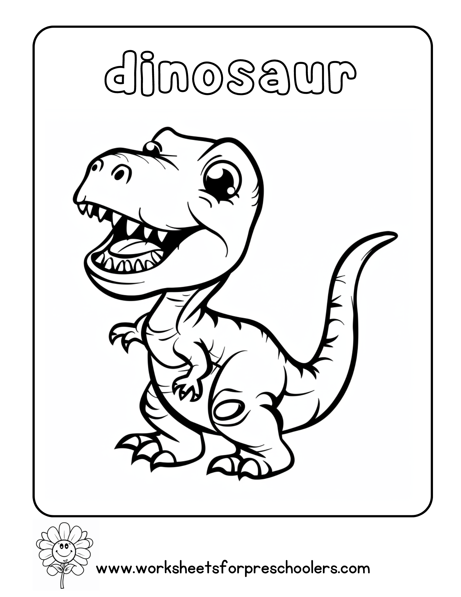 T-Rex Coloring Page