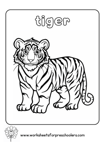 tiger coloring page