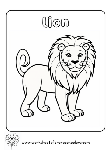 lion coloring page