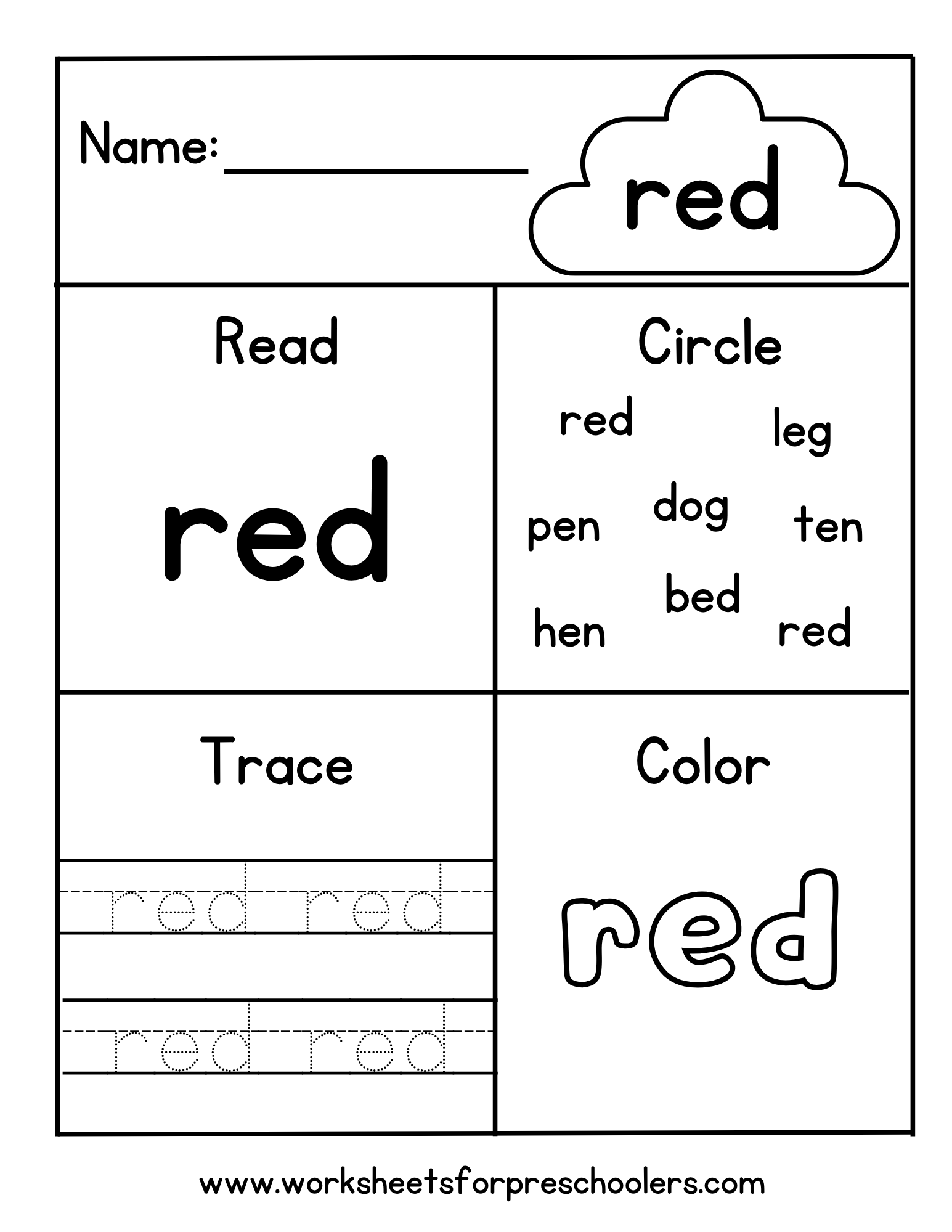 Word "red"